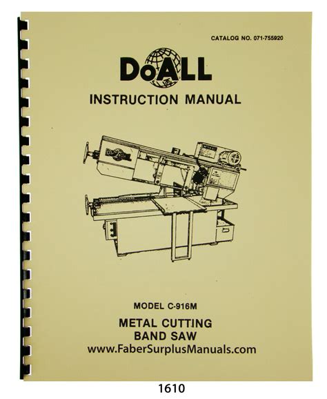 DOALL C 916 MANUAL Ebook Doc