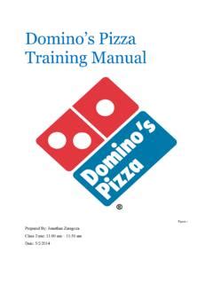 DOMINO PIZZA EMPLOYEE MANUAL Ebook Epub