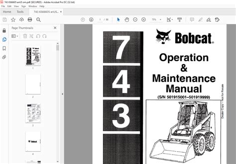 DOWNLOAD BOBCAT 743 MANUAL Ebook Doc