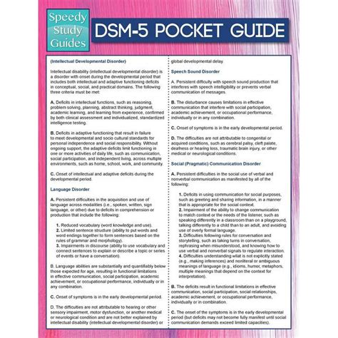 DSM-5 Pocket Guide Speedy Study Guides Epub