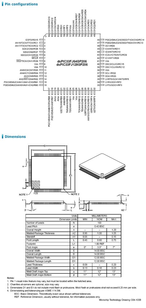 DSPIC33FJ128GP206-I/PT