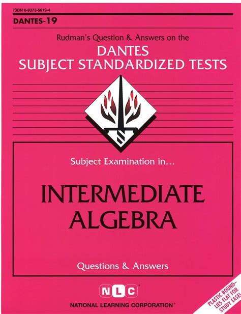 DSST Intermediate Algebra Passbooks DANTES SUBJECT STANDARDIZED TESTS DANTES Reader