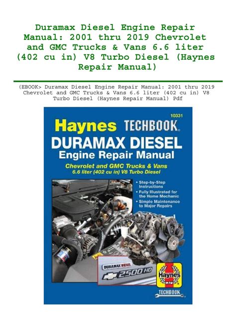 DURAMAX REPAIR MANUAL PDF Ebook Ebook Reader