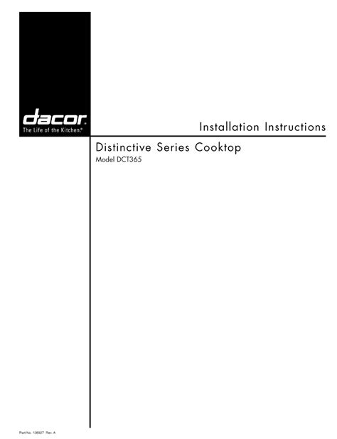 Dacor Technical Manual 5036 PDF Kindle Editon