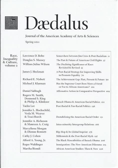 Daedalus 1402 Spring 2011 Race Inequality and Culture Vol 2 Reader