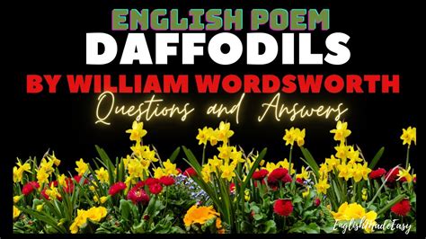 Daffodils Poem Questions And Answers Kindle Editon