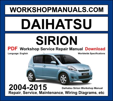 Daihatsu Sirion Service Manual 2002 Ebook Reader