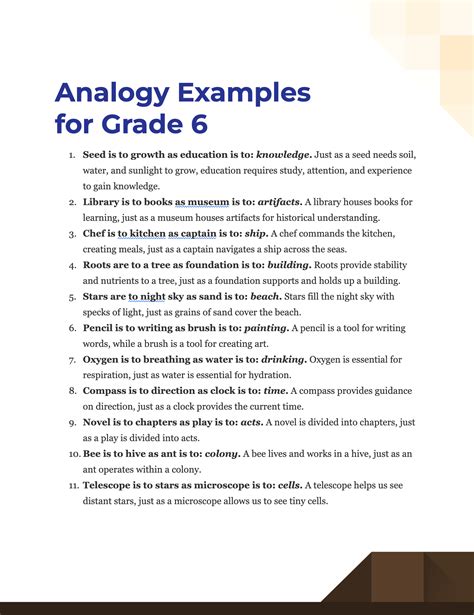 Daily Analogies Grade 6 Answers Epub