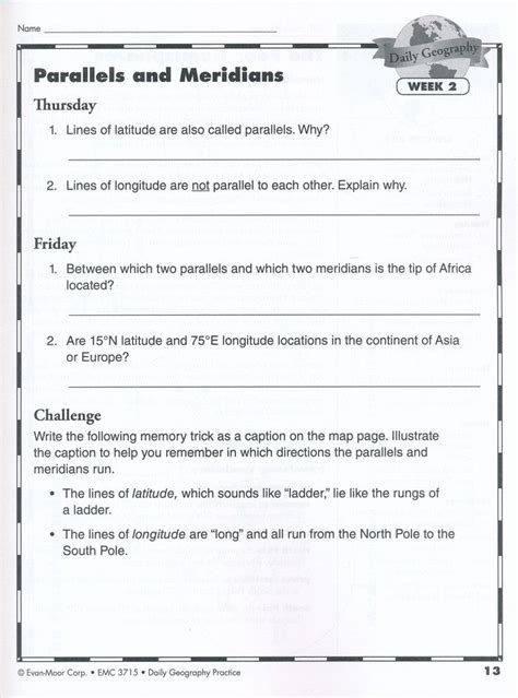 Daily Geography Week 10 Grade 6 Answers Doc