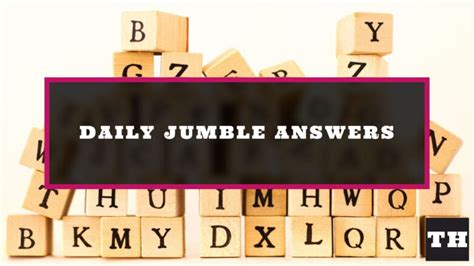 Daily Jumble Answers PDF