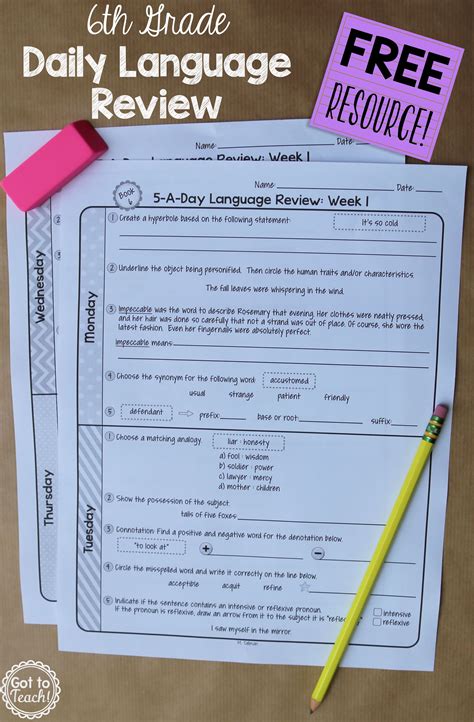 Daily Language Review Grade 6 Answers Online Reader