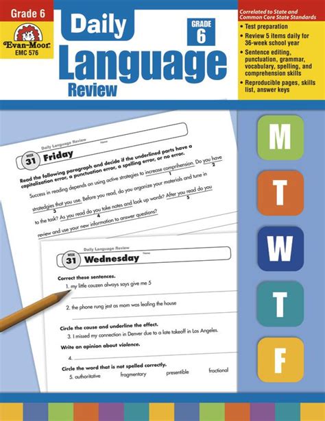 Daily Language Review Grade 6 Emc 576 Answers Ebook PDF