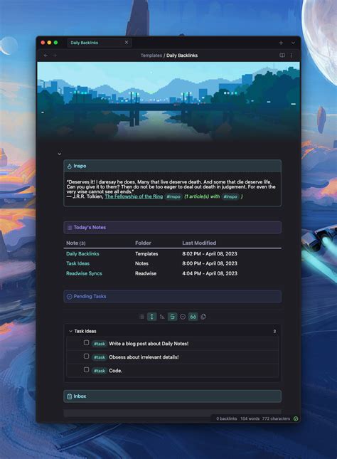 Daily Note Template Obsidian