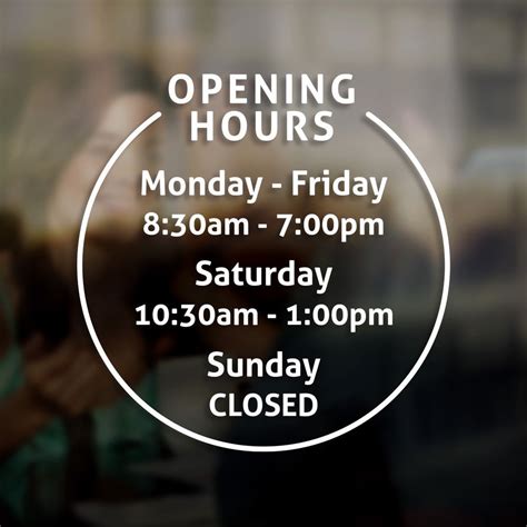 Daily Opening Hours: