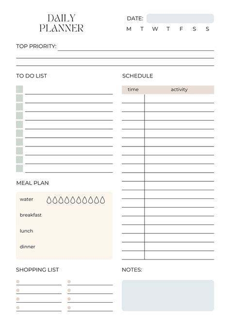 Daily Planner Template