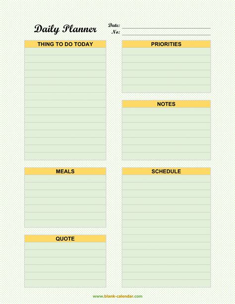 Daily Schedule Templates For Word