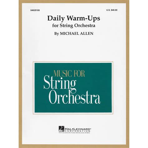 Daily Warm-Ups for String Orchestra Score Only