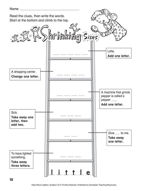 Daily Word Ladders Grades 2 3 Answer Key PDF