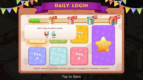 Daily login bonus: