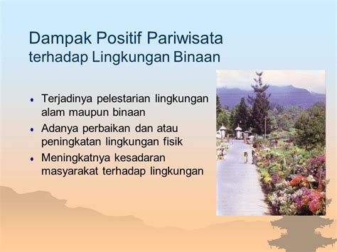 Dampak Positif Pariwisata