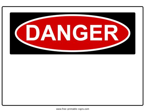 Danger Signs Printable