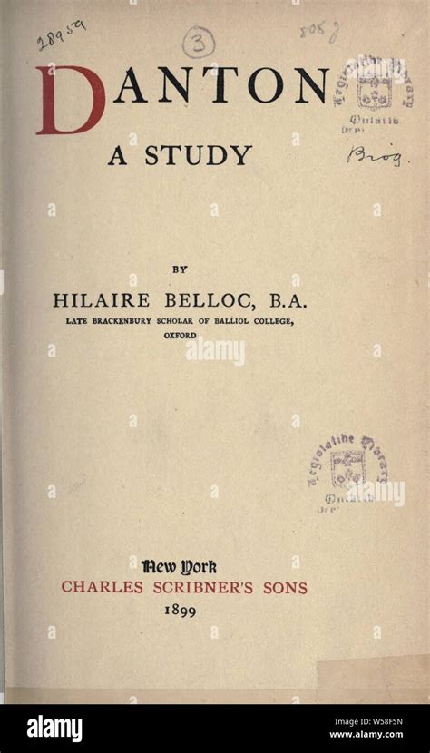 Danton A Study By Hilaire Belloc a Study Classic Reprint Kindle Editon