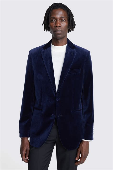 Dark Blue Velvet Coat: