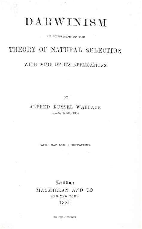 Darwinism An Exposition of the Theory of Natural Selection with Some of Its Applications Reader