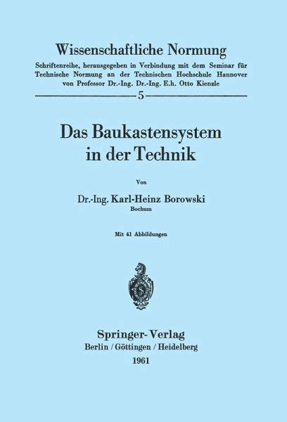 Das Baukastensystem in Der Technik Epub