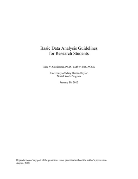 Data Analysis Guidelines Answers Database University Epub