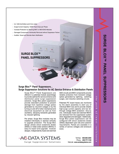 Data Sheet Ac Surge Suppression Solutions Blox Kindle Editon