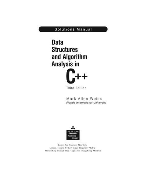 Data Structures And Algorithm Analysis Solution Manual PDF