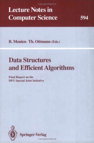 Data Structures and Efficient Algorithms Final Report on the Dfg Special Joint Initiative Kindle Editon