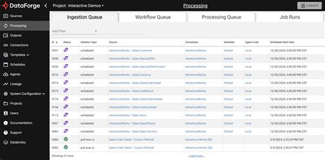 DataForge data ingestion process