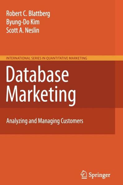 Database Marketing Analyzing and Managing Customers 1st Edition Epub