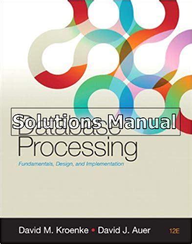 Database Processing 12e Solution Manual Doc