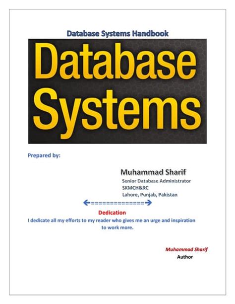 Database Systems Handbook Kindle Editon