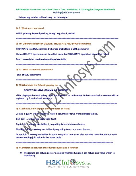 Database Testing Interview Questions And Answers For Experienced Pdf Epub