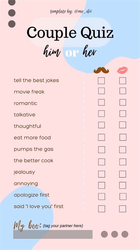 Dating And Relationship Quizzes For Couples Printable