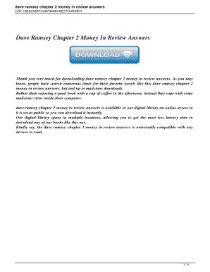 Dave Ramsey Chapter 2 Answers Kindle Editon