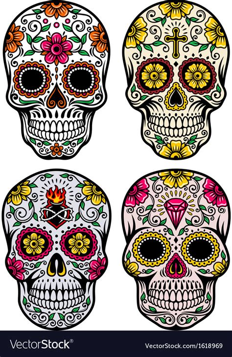 Day Of Dead Skull Template