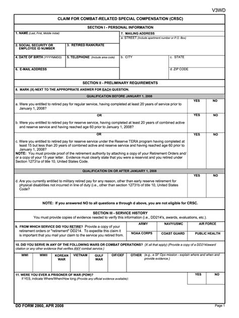 Dd Form 2860 July 2011 Ebook PDF