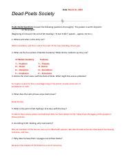 Dead Poets Society Study Guide 1 Answers Epub