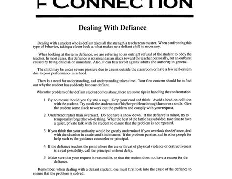 Dealing With Defiance Doc