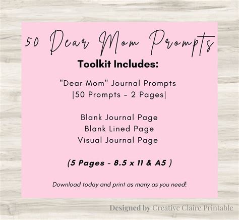 Dear Mom A journal all about you written by me Epub