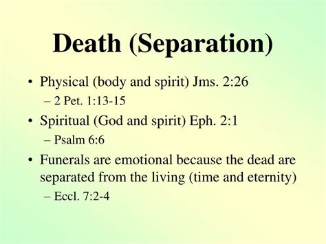 Death as Separation: