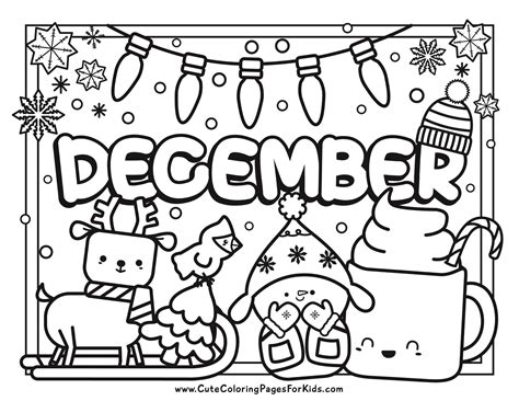 December Printable Coloring Pages