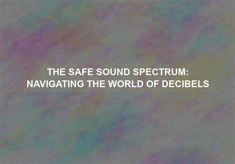 Decibels, Decibels Everywhere: Navigating the Industrial Soundscape with a Pro Studio Sound Pressure System