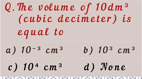 Decimeter Cube to Meter Cube: A Comprehensive Guide to Volume Conversion