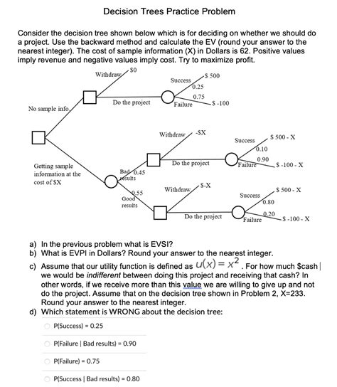 Decision Tree Problems And Answers Epub